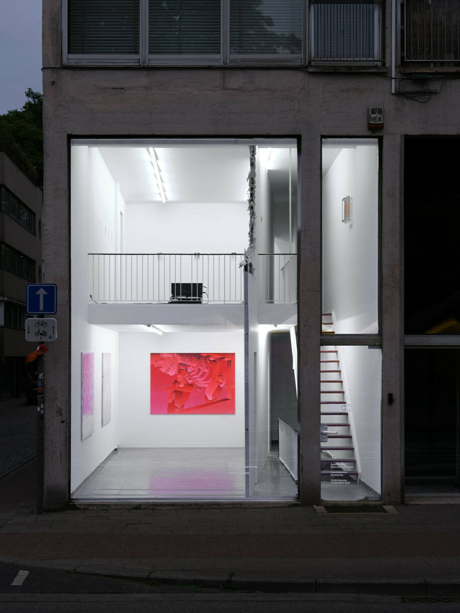 Eddie Peake, FOURTH WALL DEATH RATTLE - outside view, 2025 / TICK TACK