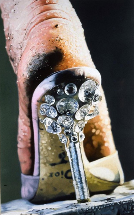 Marilyn Minter, Strut, 2005, enamel on metal, 243.8 x 152.4 cm. Courtesy the artist and Salon94, New York. © Marilyn Minter