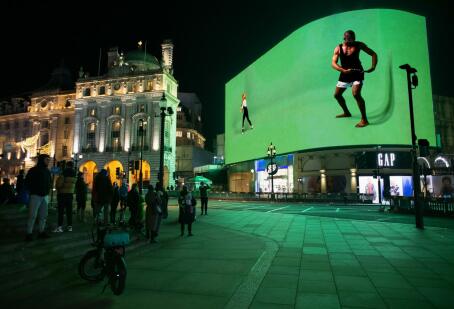 EDDIE PEAKE, A DREAM OF A REAL MEMORY, PICCADILLY CIRCUS, 2020, courtesy of Circa, Photography by Daniel Adhami
