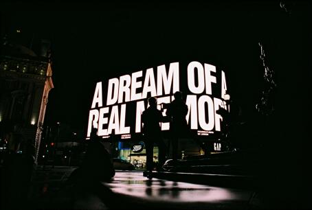 EDDIE PEAKE, A DREAM OF A REAL MEMORY, PICCADILLY CIRCUS, 2020, courtesy of Circa, Photography by Daniel Adhami