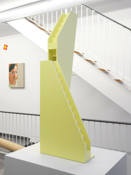 Thomas Scheibitz, Stair Case, 2023, Wood, mdf, lacquer, 104 x 39 x 24 cm / LE NOUVEAU BIEDERMEIER / TICK TACK
