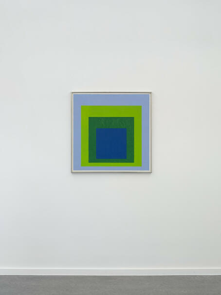 Josef Albers, Hommage to the Square, New Island, 1957, Oil on hardboard, Courtesy Kunsthalle Recklinghausen.