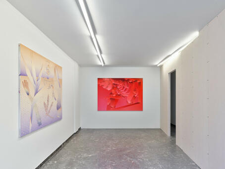 Eddie Peake, FOURTH WALL DEATH RATTLE, 2025, installation view / TICK TACK