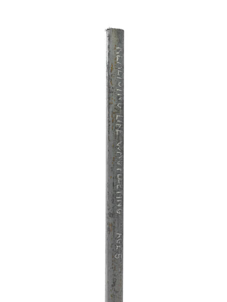 Allen-Golder Carpenter - Realising life was fleeting, age 5 (detail) - 2025 - Concrete and steel - 205 x 38,5 x 13,5 cm