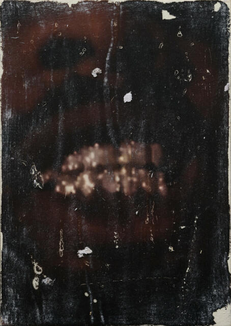 Allen-Golder Carpenter - Sito , 2025 Acrylic gel, ink & paper on wooden panel 29,7 × 21 cm - Courtesy TICK TACK
