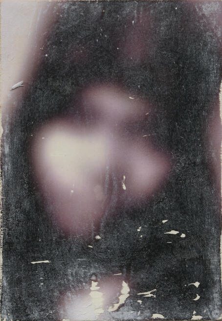 Allen-Golder Carpenter - Collapsed woman, 2025 Acrylic gel, ink & paper on wooden panel 29,7 × 21 cm - Courtesy TICK TACK