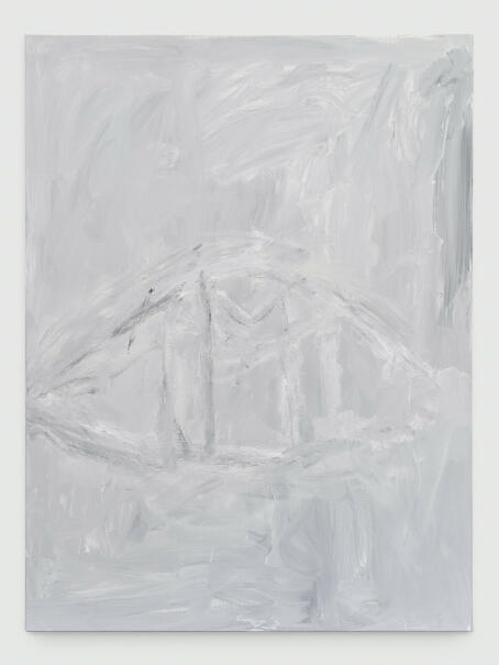 Allen-Golder Carpenter - Maybach study (White), 2025 Acrylic on canvas 200 × 150 cm - Courtesy TICK TACK