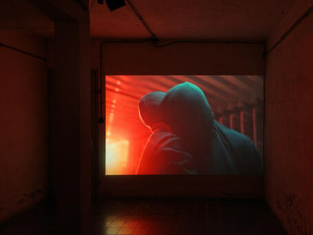 LILY WHITE (Choreography), SCRUM, 2026, Performed by — Mina Verheyen and Charlotte Dos Santos, Music by — Jan Segers, Filmed and edited by — Sammuel Nijhuis, Focus puller — Alexander Siamandi, Photographer — Lies Ooms