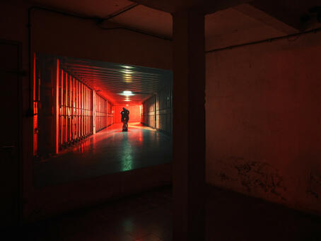 LILY WHITE (Choreography), SCRUM, 2026, Performed by — Mina Verheyen and Charlotte Dos Santos, Music by — Jan Segers, Filmed and edited by — Sammuel Nijhuis, Focus puller — Alexander Siamandi, Photographer — Lies Ooms