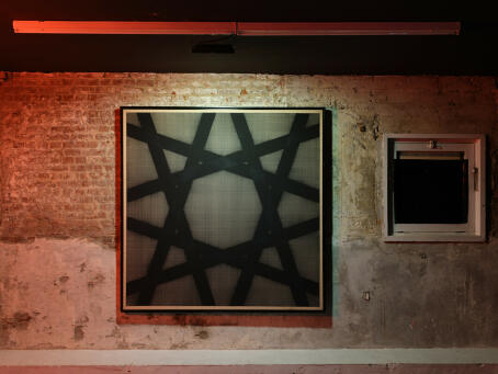 Richard Allen, Untitled, 1972/1979, Charcoal on canvas, 156 x 156 x 4.8 cm