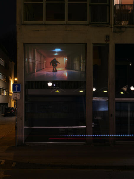 SCRUM, performance in depot by Lily White, dancers Mina Verheyen and Charlotte Dos Santos, Nothing New Under the Sun, TICK TACK, 2026. Photographer: Sammuel Nijhuis.
