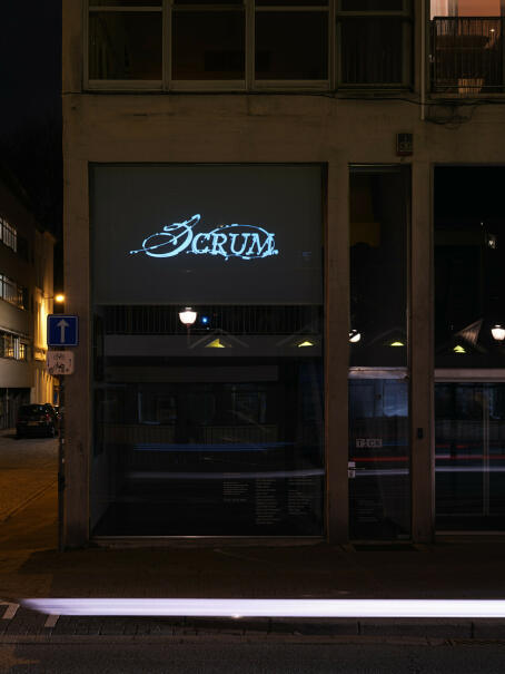 SCRUM, performance in depot by Lily White, dancers Mina Verheyen and Charlotte Dos Santos, Nothing New Under the Sun, TICK TACK, 2026. Photographer: Sammuel Nijhuis.