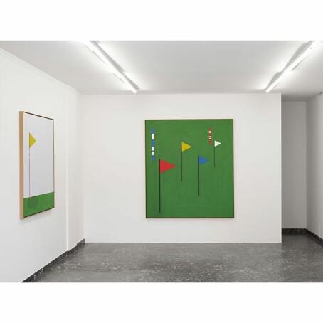 Golf Party. Soloshow @fournierbertrand. Title front: Practice, 2019, 160  x 143 cm #ticktacktime.
