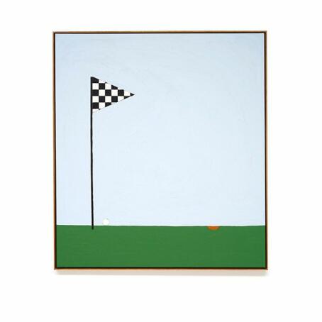 Last days of Golf Party. ⛳️ Bertrand Fournier, Caddy Joke, 2019, 112 x 110 cm.