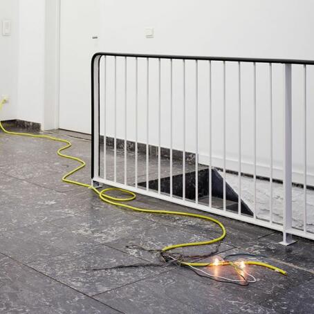 Manuel Burgener, D-eye, 2019, Glass and wires, Variable Dimensions.Euphoria, groupshow curated by Domenico de Chirico