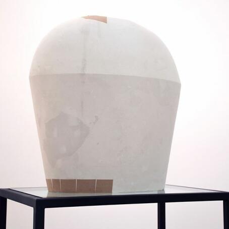 Flurin Bisig - Viva Last Blues 3, 2018, Plaster, tape, steel, glass, spray paint