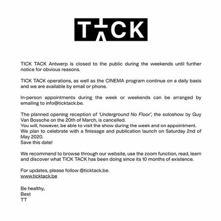 COVID-19 Message.
See you soon, 
TT