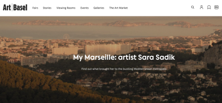 My Marseille: artist Sara Sadik for ART BASEL