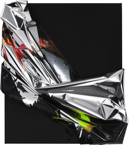 Anselm Reyle - Untitled - 2016 - mixed media on canvas, acrylic glass - 72 x 65 x 16 cm