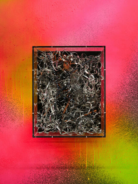 Anselm Reyle, Untitled, 2020, mixed media, acrylic glass / DISORDER / TICK TACK
