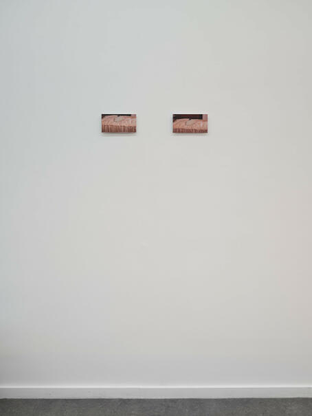 Benjamin Cohen - Soft Knees - 2023 - Fuji print, aluminium, foam board - 40 × 10.5 × 1 cm - Installation at TICK TACK