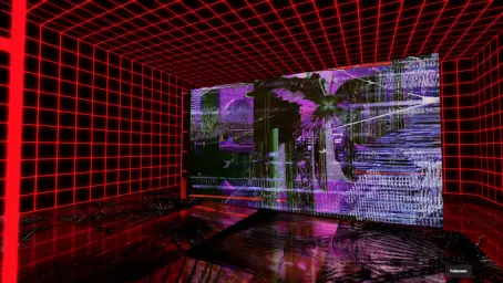 Chris Dorland, FLR-13, 2020 (installation view, Nicoletti Digital, London). Courtesy Nicoletti Contemporary, London.