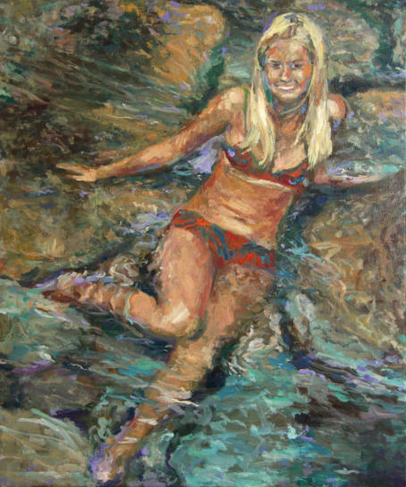 Christoph Blawert - Die Badende - 2021 - oil on canvas - 56x67cm