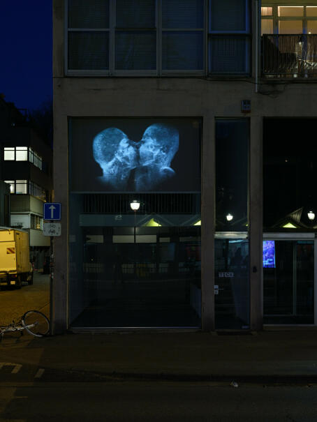The kiss #3 (Chrystal Kiss), 1997, video-installation (DVC), colour, 15 sec. (loop) (concept, editing), Figure Phantom, CINEMA TICK TACK