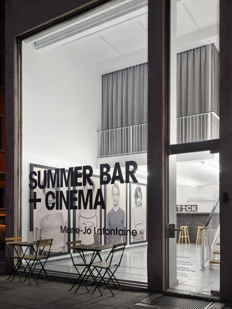 Marie-Jo Lafontaine - SUMMER BAR + CINEMA, outside view / TICK TACK