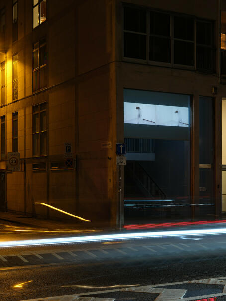 Sondra Perry, Double Quadruple Etcetera Etcetera I & II, 2013, 2 channel video installation, loop, color, silent; Performed by Danny Giles & Joiri Minaya