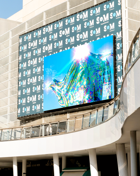 Sybil Montet - Geomancy at Mmmad digital award, 2025, Madrid, Public space screening