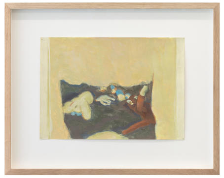 Guy Van Bossche - Cage - 2020 - Tempera on paper - 35 x 43,5 cm (framed)