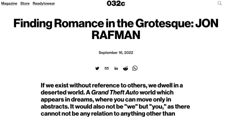 032C: Finding Romance in the Grotesque: JON RAFMAN