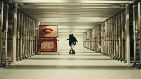 SCRUM, performance in depot by Lily White, dancers Mina Verheyen and Charlotte Dos Santos, Nothing New Under the Sun, TICK TACK, 2026. Photographer: Sammuel Nijhuis.