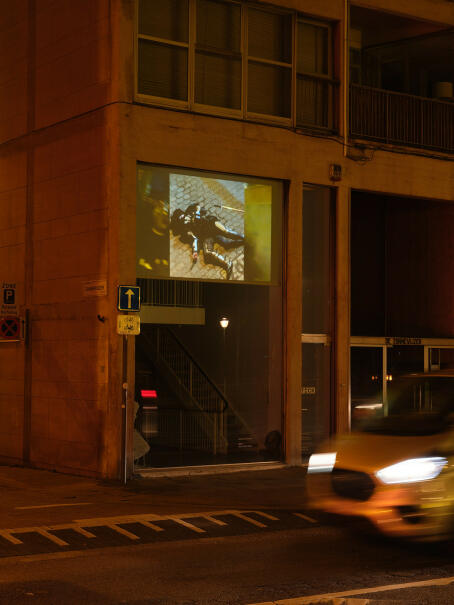 Installation view of An Eye For An Eye performance video - Directed by Alexandre Bavard