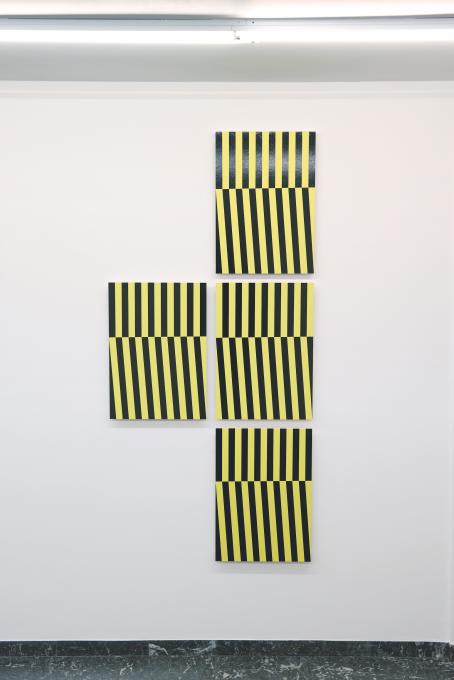 Jonas Maas, Untitled, 2019, Acrylic on mdf, 58 x 41 cm per panel, 182 x 86 cm