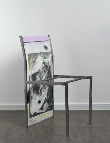 Leo Gabin - untitled (merel) - 2021 - Silkscreen, acrylic, insulation board, PVC and metal - 80 x 42 x 46 cm