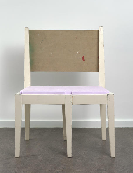 Leo Gabin - Untitled (twin) - Canvas, acrylic, insulation board and wood - 87 x 65 x 42 cm