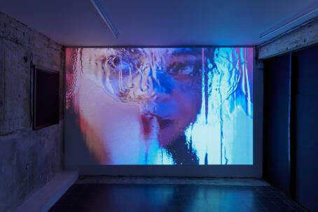 Marilyn Minter - My Cuntry Tis of Thee - 2018 - HD Digital Video - Duration 9:46  - Edition 5 + 2 APs (copyright the artist and LGDR Gallery) Installation view at TICK TACK