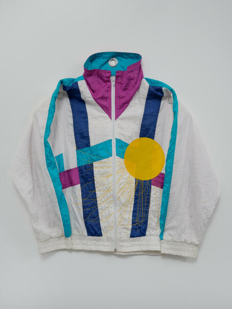 Metahaven, g's heart, 2021, from the series Blossoms. Embroidery on second-hand jacket