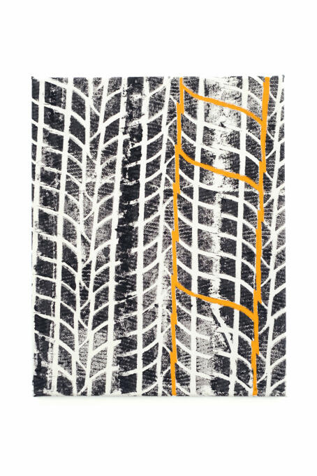 Michael Sailstorfer, DNA 9, 2024, acrylic on canvas 50 × 40 cm / ELEKTROSEX / TICK TACK