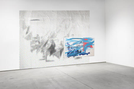 Michael Weisskoeppel - Dossier - 2020 - Acrylic spray paint on canvas and wallpaper