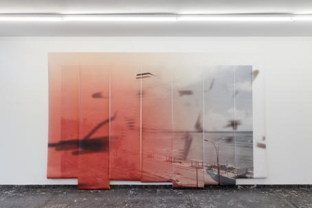 Michael Weißköppel - pasar por un cambio - 2021 - screen print - 250 x 350 cm