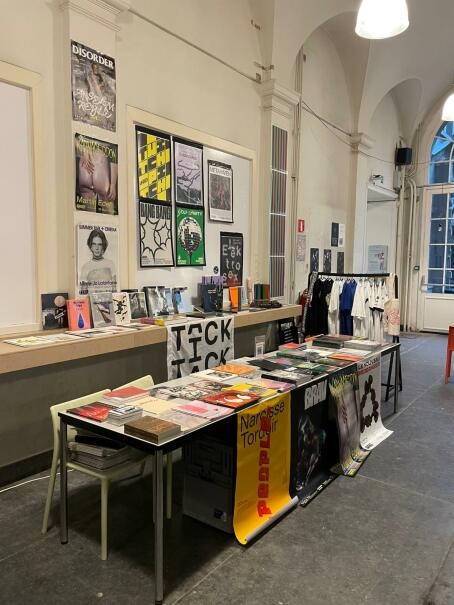 TICK TACK's booth at the Antwerp Academy Bookfair