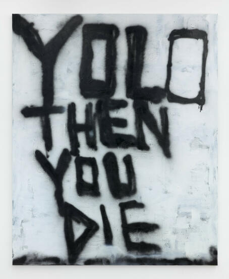Richie Culver - You only live once - 2022 - Acrylic and lacquer on canvas - 220 x 180 cm