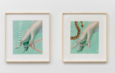 Sarah Slappey - Untitled - 2022 - Oil on paper - 40,6 x 35,6 cm (2x)