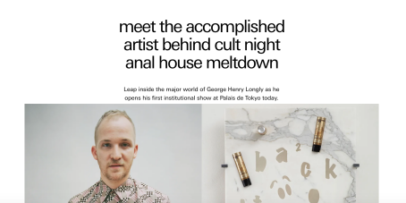 ID Magazine: meet the accomplished artist behind cult night anal house meltdown