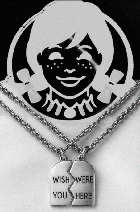 Banks Violette "Wish You Were Here" double charm + Wendy Print Edition of 100. Courtesy T Von Ammon