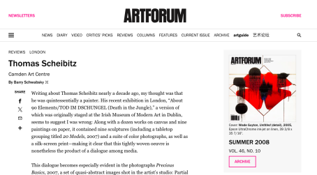 ARTFORUM: Thomas Scheibitz by Barry Schwabsky