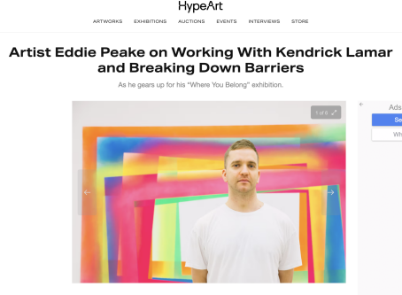 Artist Eddie Peake on Working With Kendrick Lamar and Breaking Down Barriers